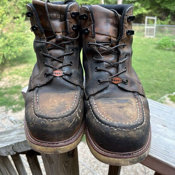 Brunt Boots Brown Workwear The Marin 6" Comp Toe Waterproof Leather Mens 12 SEE - Picture 1 of 15